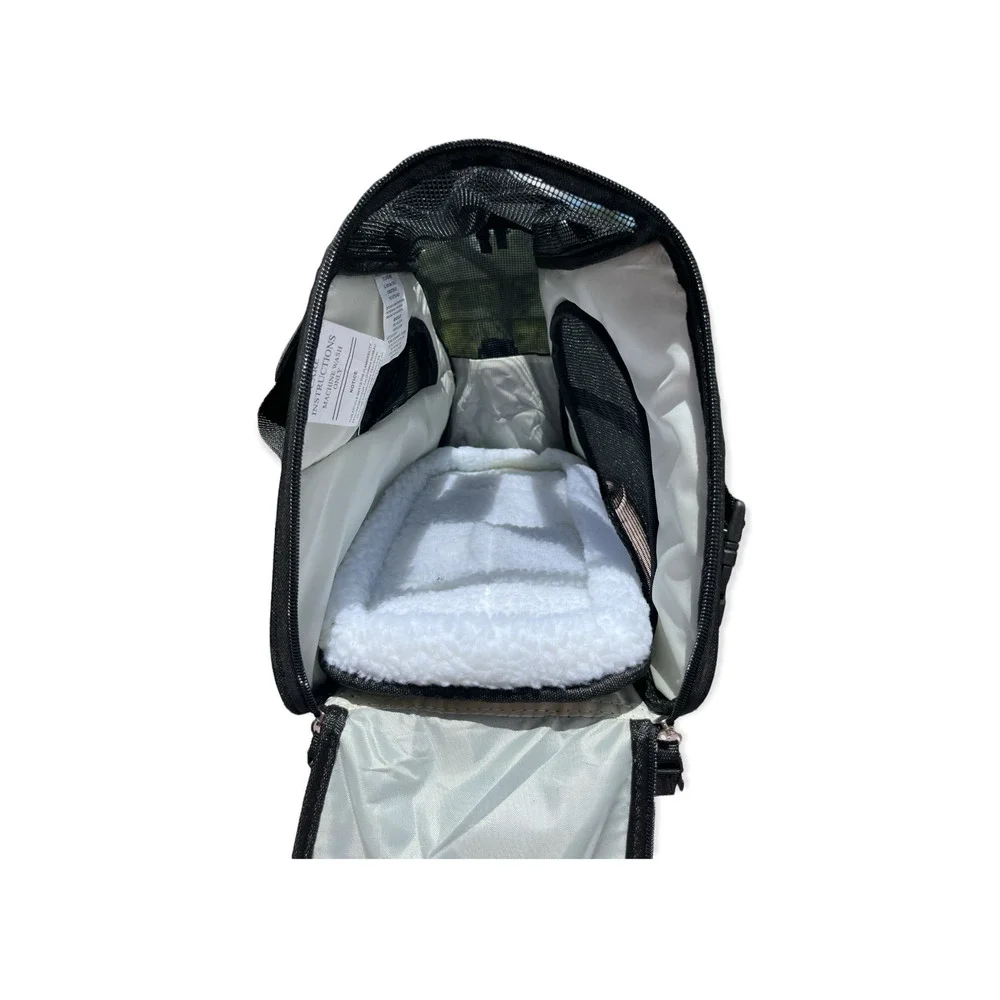 Black Small Pet Carrier Bag - Comfortable Travel Carrier